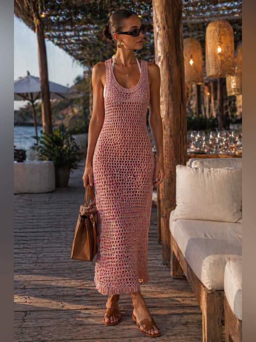 Derek Lam 10 Crosby Eliana Crochet Sweater Tank Dress. Xs